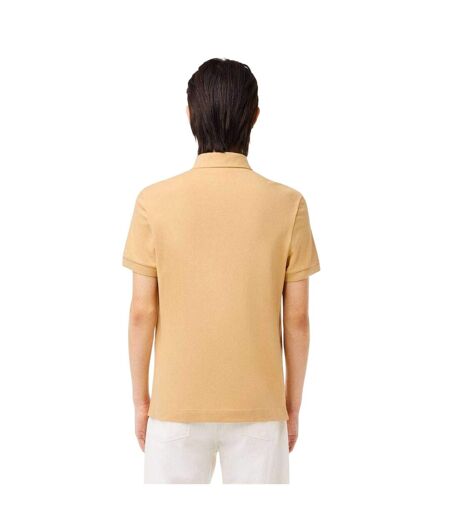 Mens Paris Stretch Polo Shirt Beige Lacoste