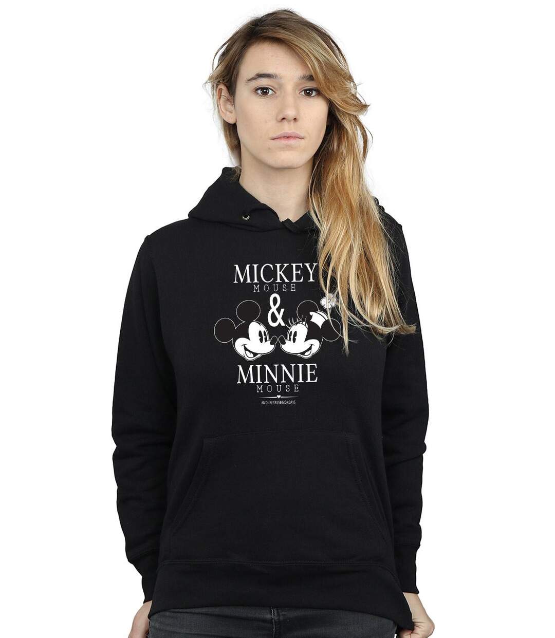 Disney - Sweat à capuche MICKEY AND MINNIE MOUSE MOUSECRUSH MONDAYS - Femme (Noir) - UTBI10622-2