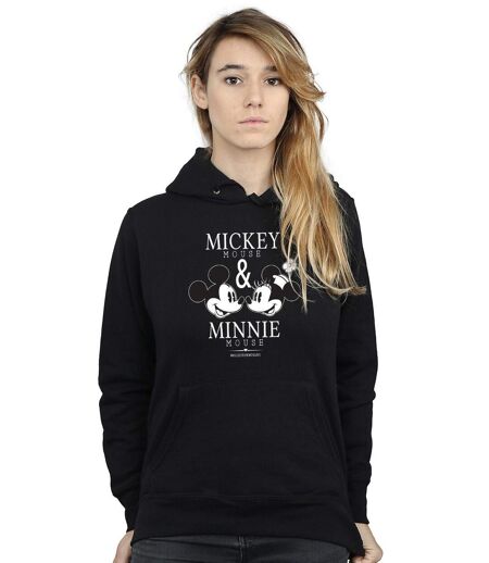Disney - Sweat à capuche MICKEY AND MINNIE MOUSE MOUSECRUSH MONDAYS - Femme (Noir) - UTBI10622