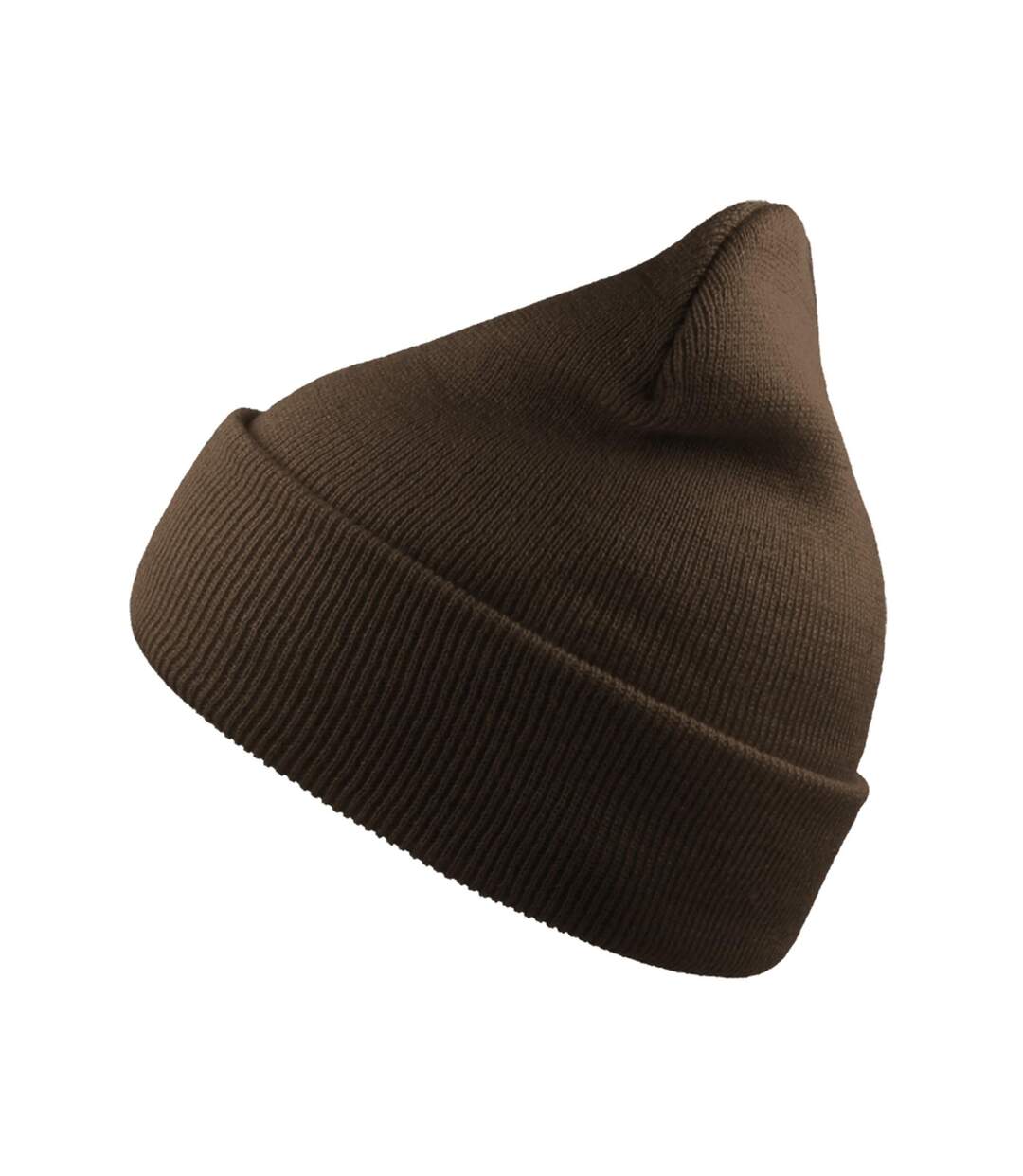 Unisex adult wind recycled cuffed beanie brown Atlantis-1