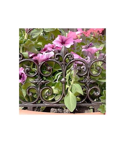 Bordure de jardin en fonte Valentine Lot de 4