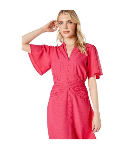 Robe mi-longue femme rose Principles