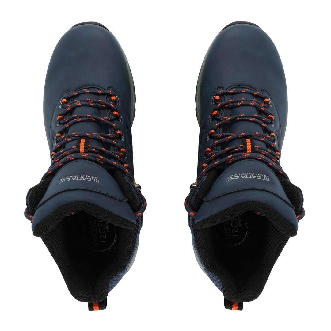 Bottines de marche amble homme denim sombre / orange foncé Regatta-4