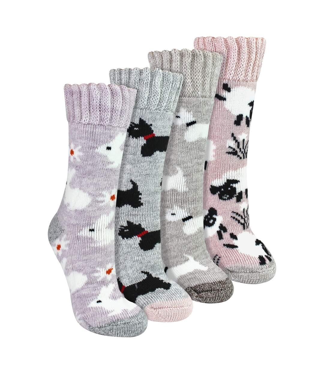 Sock Snob - 4 paires de chaussettes épaisses et chaudes pour femme pour l'hiver-1