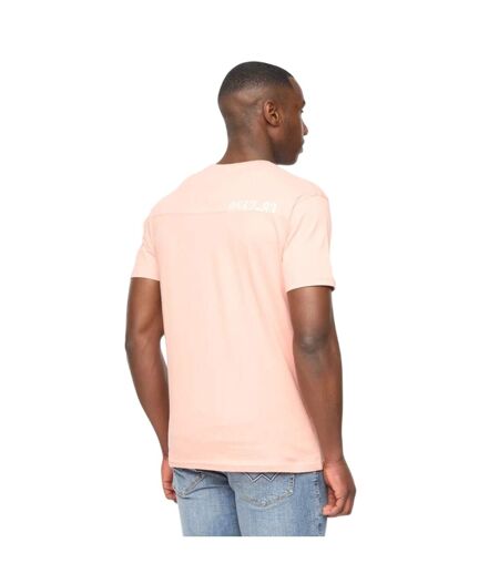 Mens seamtext t-shirt coral Duck and Cover