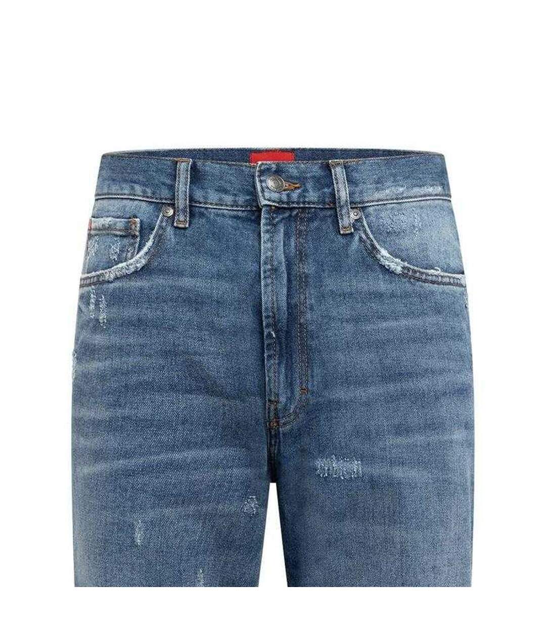 Jean Motif/style Usé Homme Bleu Moyen Hugo-3