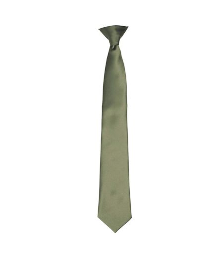 Premier Colours Mens Satin Clip Tie (One size) (Navy) - UTRW4407