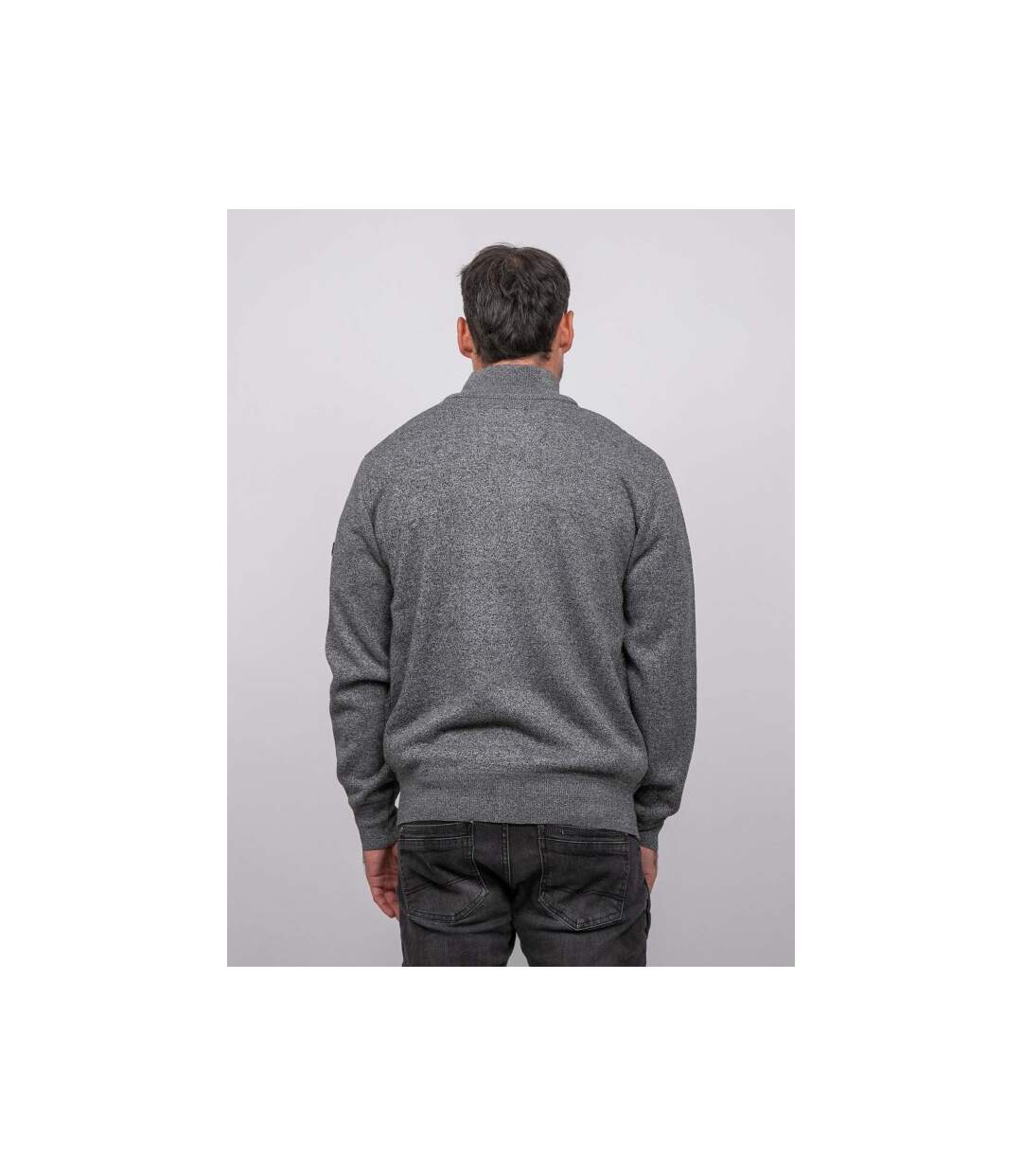 Gilet zippé col montant motif géométrique LIDERAL-2