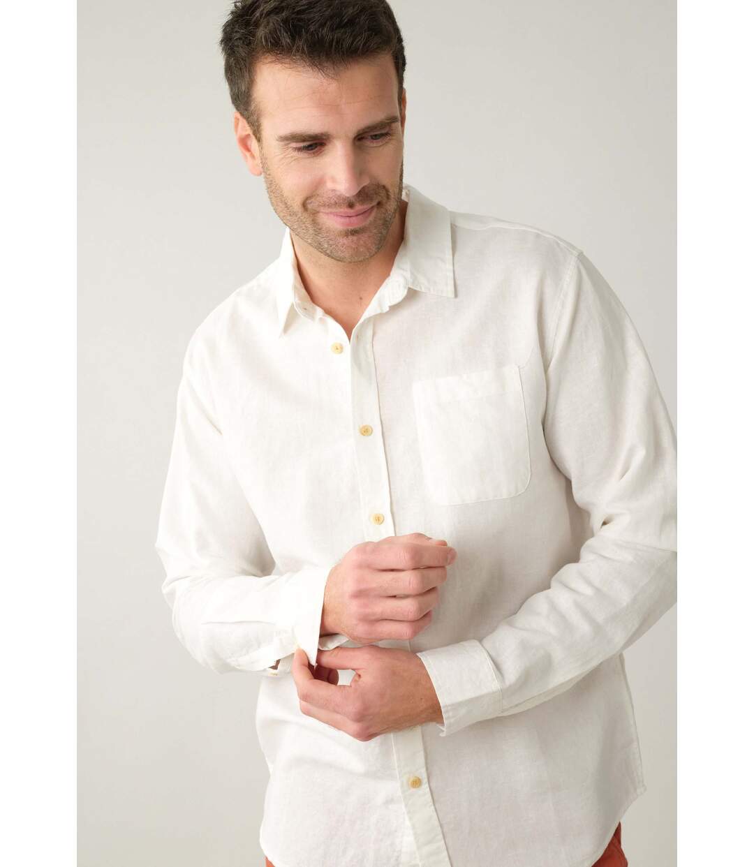 Chemise homme en lin SOLE-4