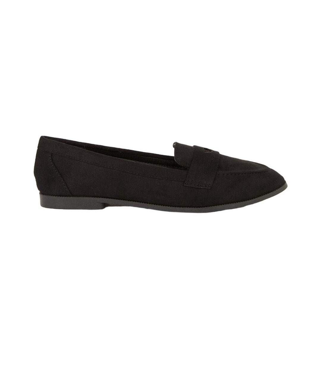 Womens/ladies lana wide penny loafers natural black Dorothy Perkins-2