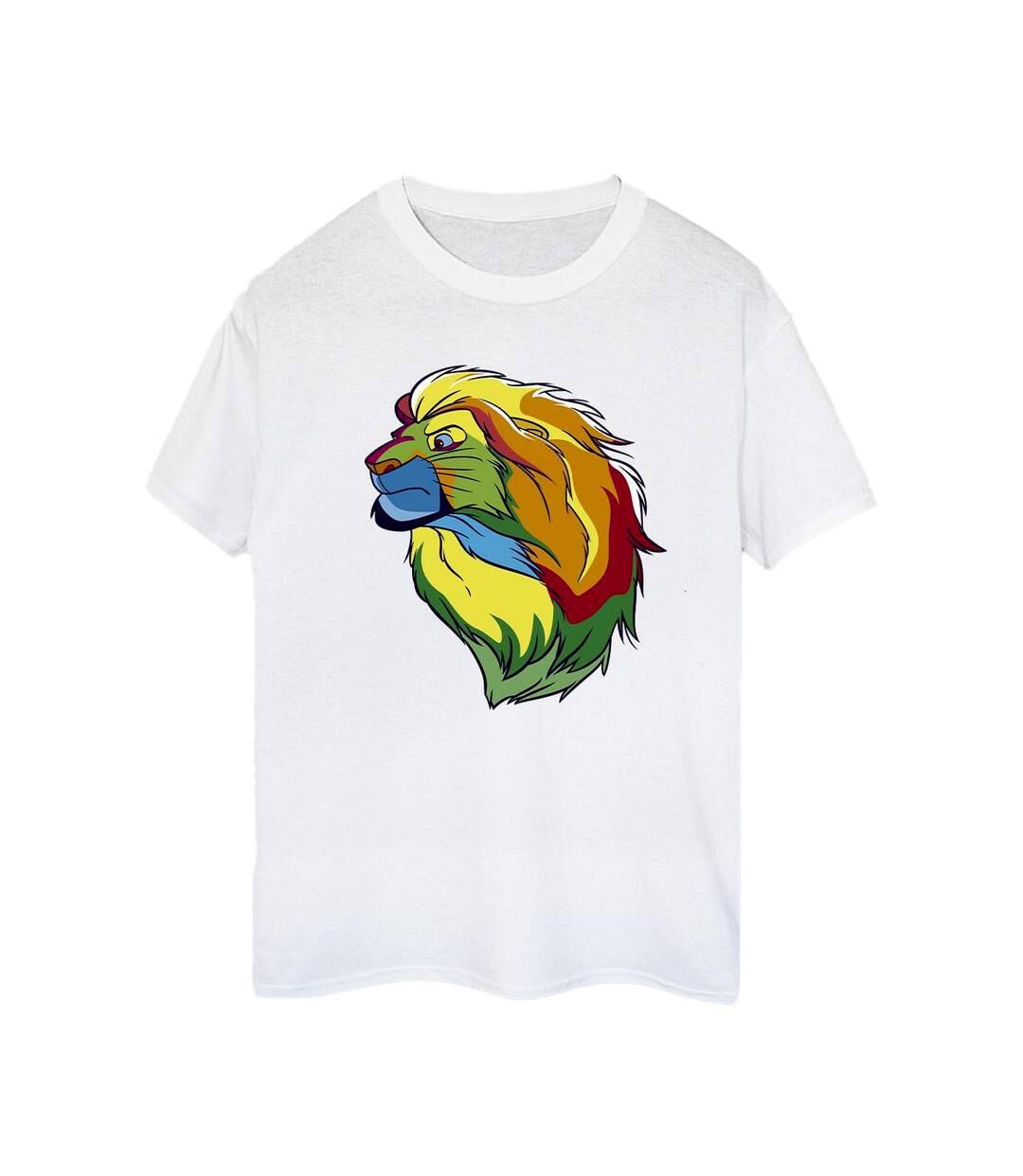 Disney Womens/Ladies The Lion King Colours Cotton Boyfriend T-Shirt (Blanc) - UTBI29425-1