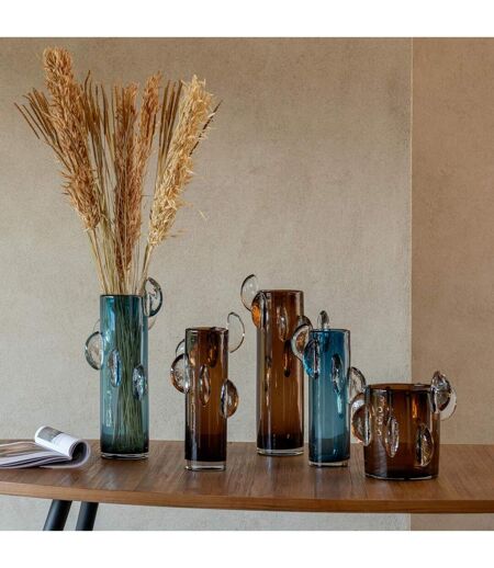 Vase Design en Verre Steggy 37cm Marron