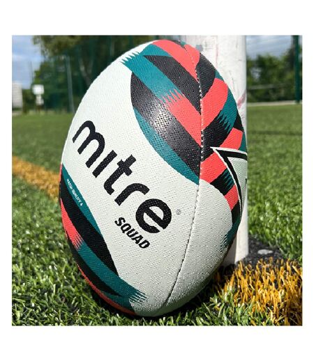 Mitre - Ballon de rugby SQUAD (Blanc / Rouge / Bleu) (Taille 3) - UTCS272
