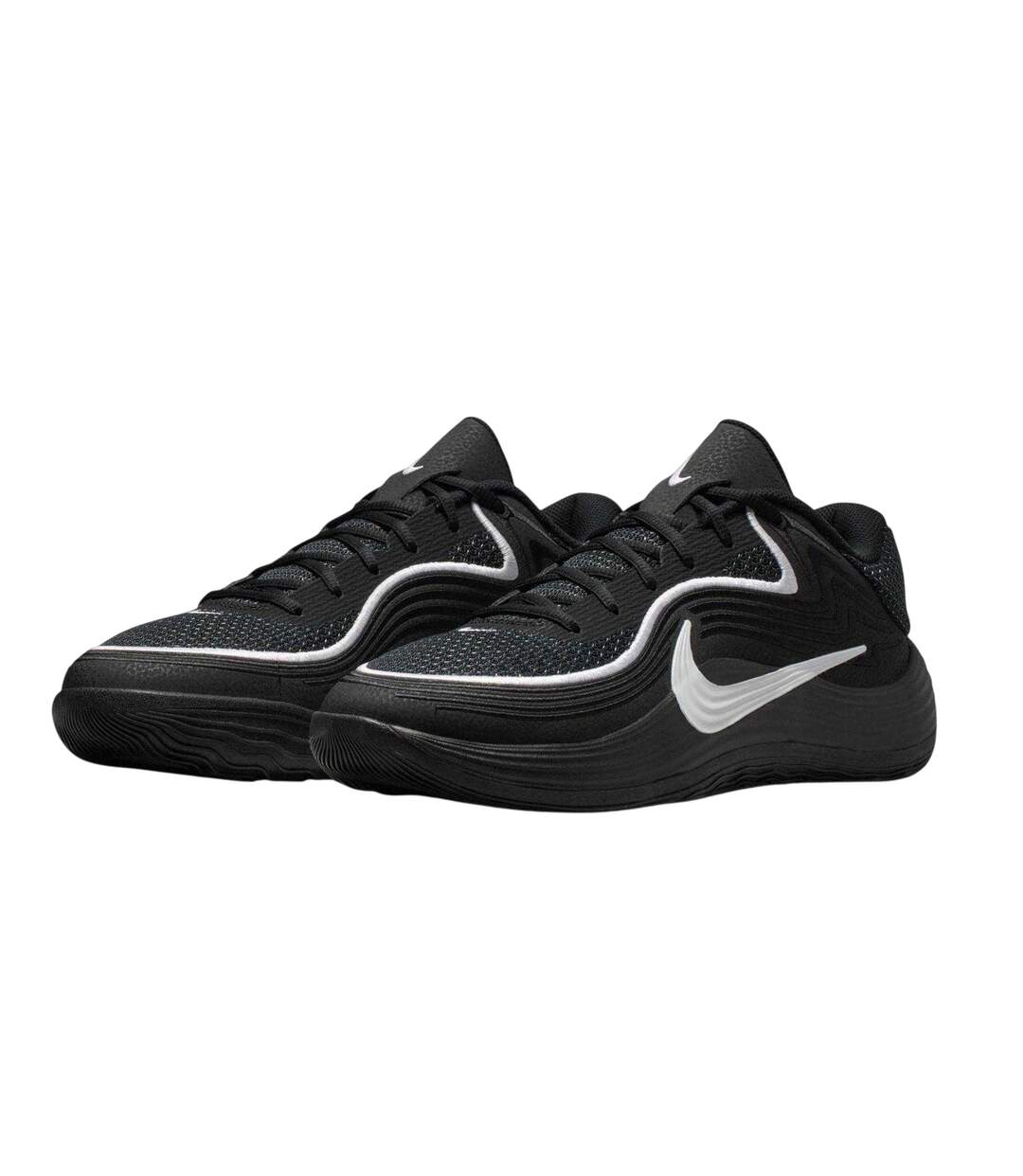 Mens Logo Basketball Shoes Black White Nike-4
