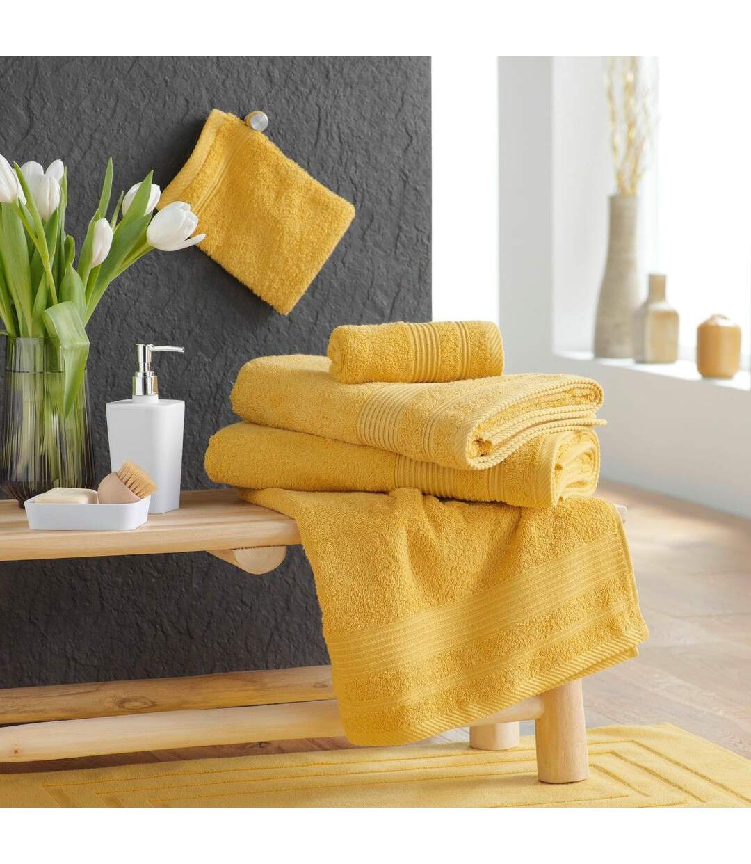 Drap de Bain Tendresse 90x150cm Mimosa-2