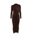 Robe Mi-longue Melina Femme Marron Bardot-2