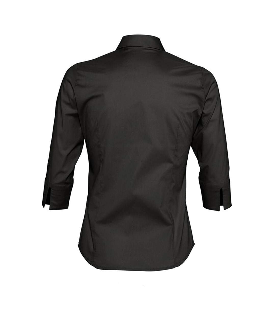 Chemisier Effect Femme Noir SOLS-2