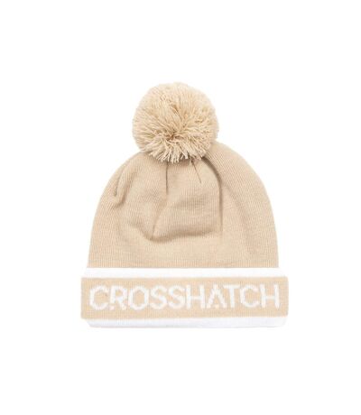 Womens/ladies soza beanie taupe Crosshatch