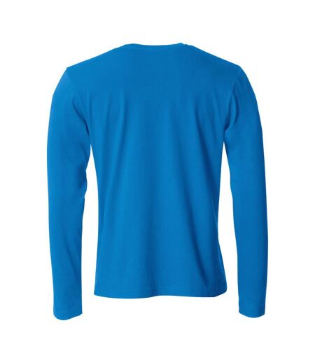 Mens Melange Long-sleeved T-shirt Royal Blue Clique