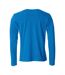 Mens Melange Long-sleeved T-shirt Royal Blue Clique-2