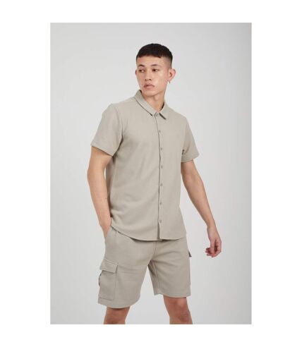 Mens cadby textured cargo shorts light sand Brave Soul