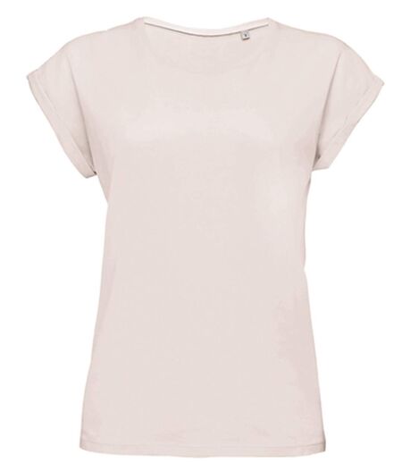 T-shirt manches courtes col rond - Femme - 01406 - rose crémeux