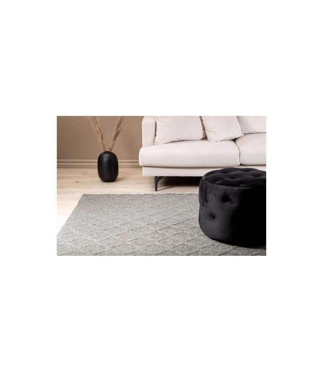 Tapis Déco en Laine Cloudy 160x230cm Gris-3