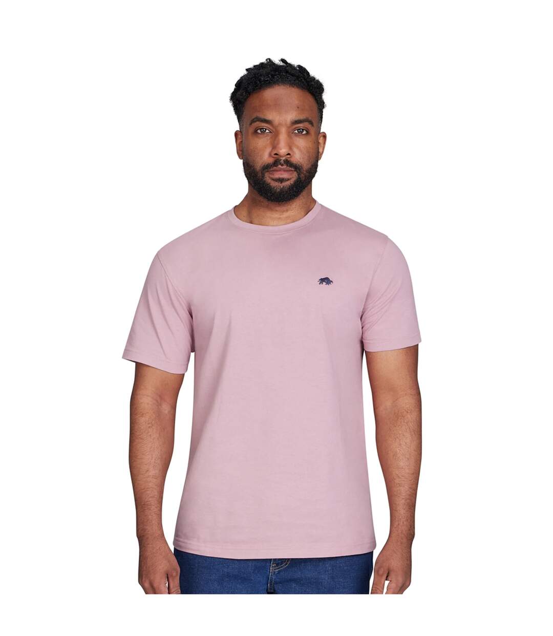 T-shirt classic homme rose Raging Bull-3