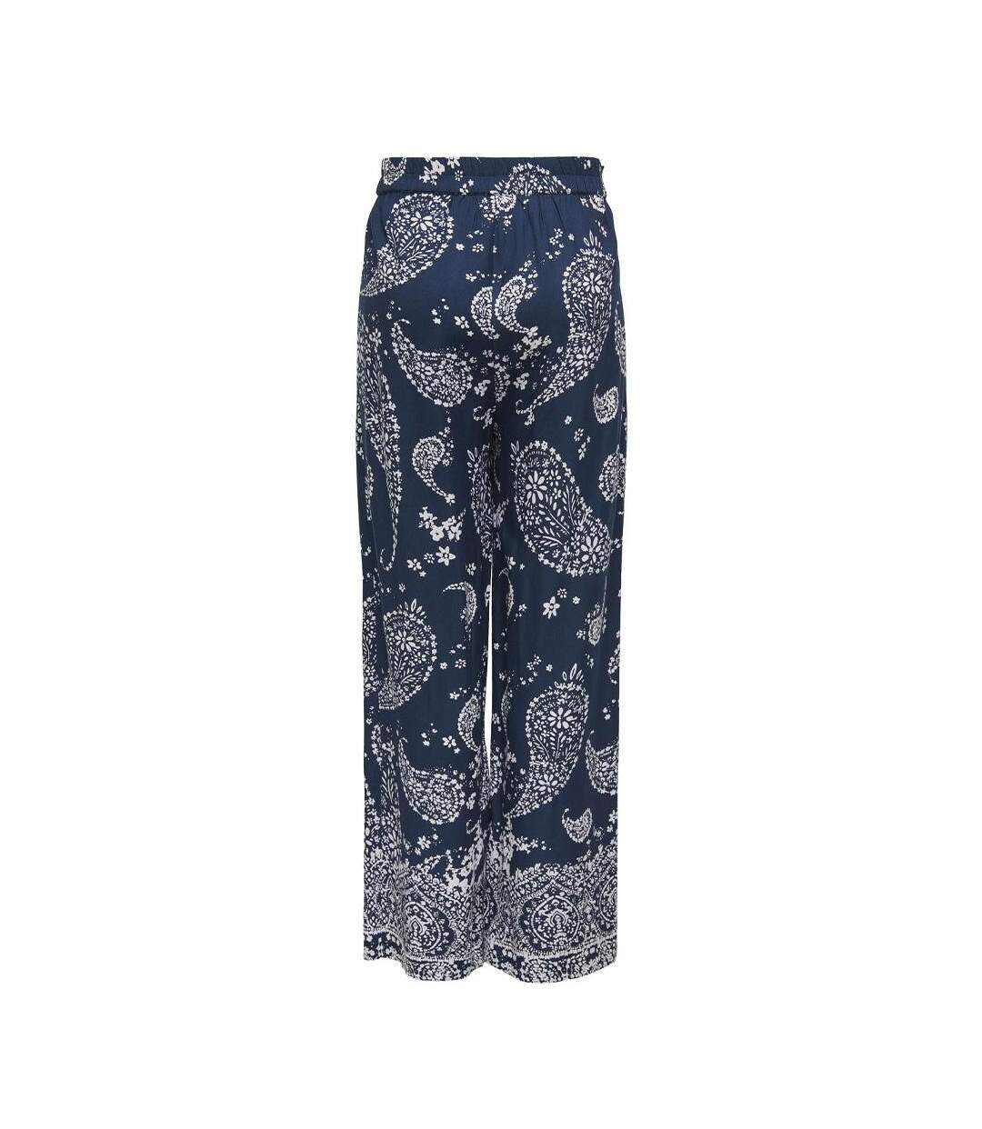 Pantalon fluide marine femme only novina-2