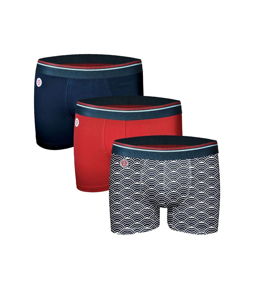 Boxer Homme JOHN FRANK Confort et Qualité en Coton Premium Pack de 3 Boxers JF3BM07-1