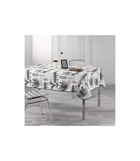 Nappe Imprimée Cocoty 150x240cm Blanc & Gris