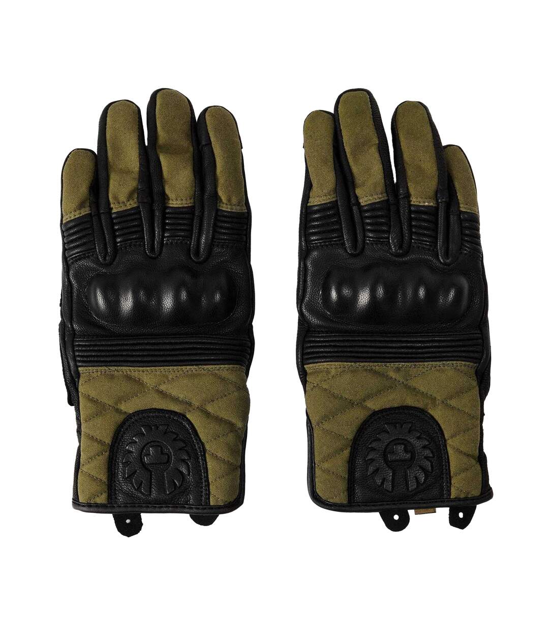 Mens Hampstead Leather Gloves Black Forest Green Belstaff-3