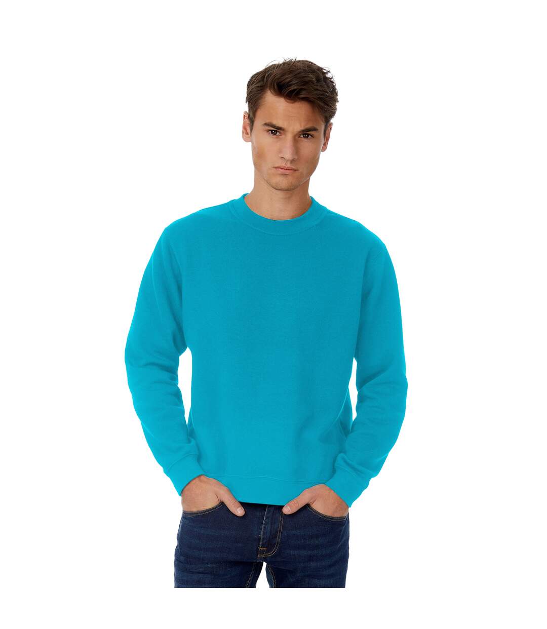 B&C Mens Set In Sweatshirt (Hawaii Blue)