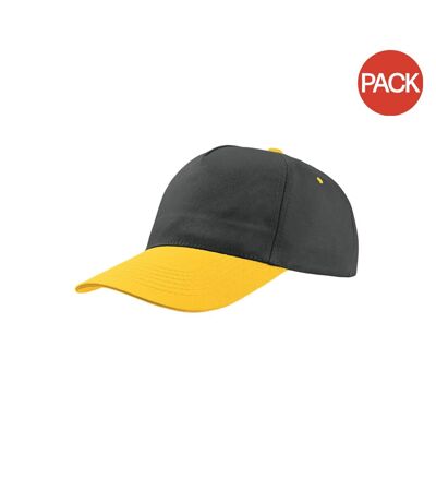 Atlantis Start 5 Panel Cap (Pack of 2) (Navy/Yellow)