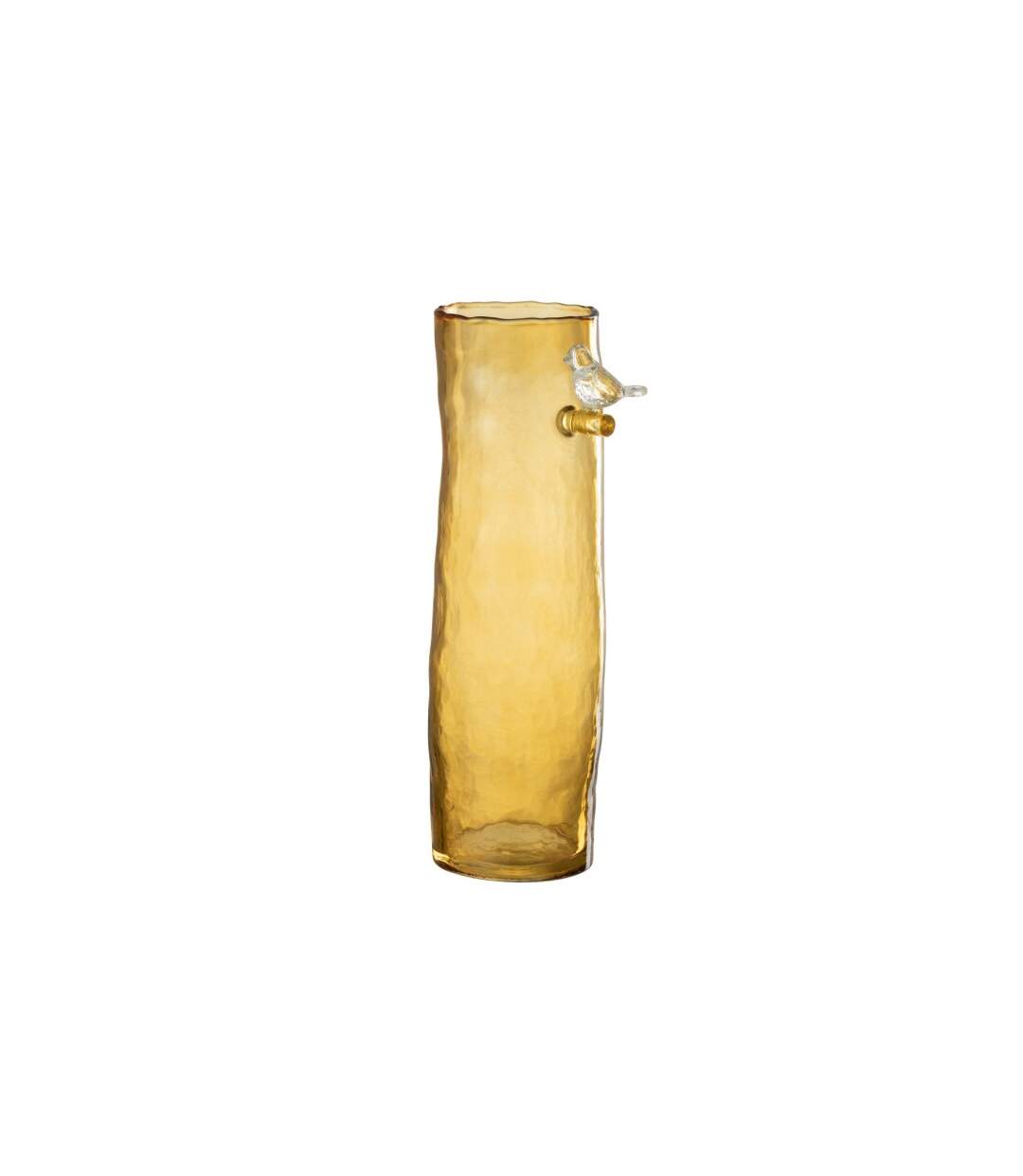 Vase Haut Design Oiseau 32cm Ocre