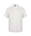 Henbury Mens Wicking Anti-bacterial Short Sleeve Work Shirt (White)