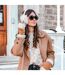 Isotoner Mitaines femme chauds et doux, en cuir de mouton retourné, et intérieur imitation fourrure-2