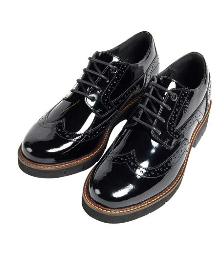 Womens/ladies Kacey Leather Brogues Black POD