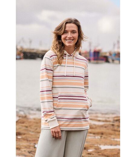 Womens/ladies lila organic beach hoodie light pink Animal
