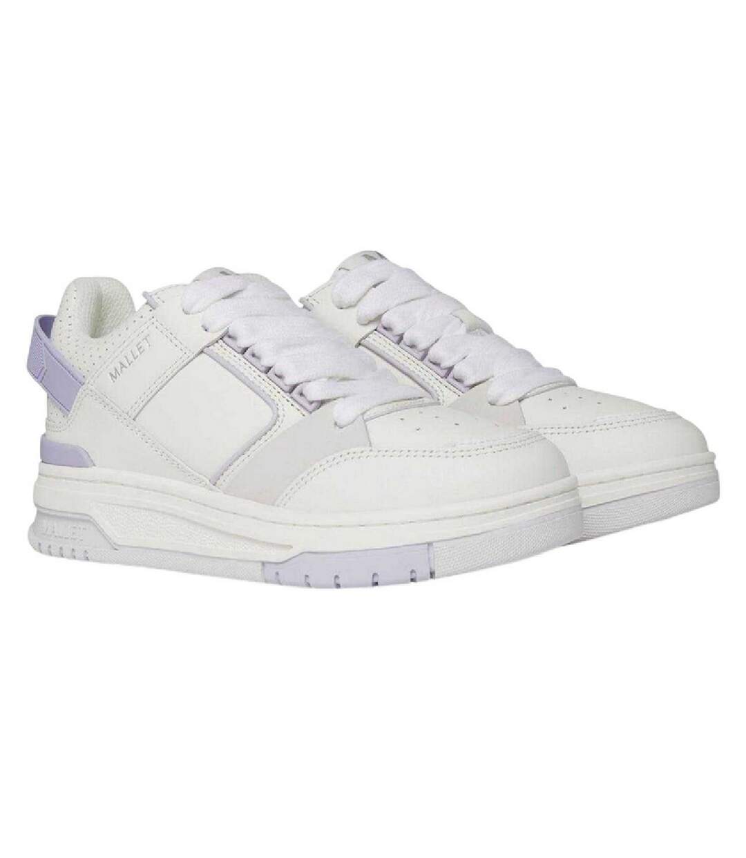 Baskets Compton Femme Blanc Lilas Mallet-1
