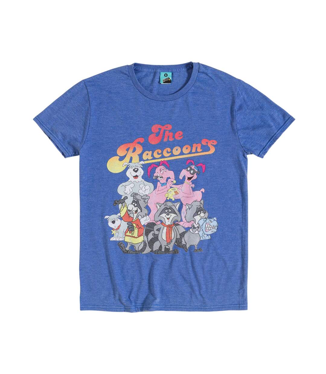 T-shirt Motif/style Personnages Adulte Bleu The Raccoons-1