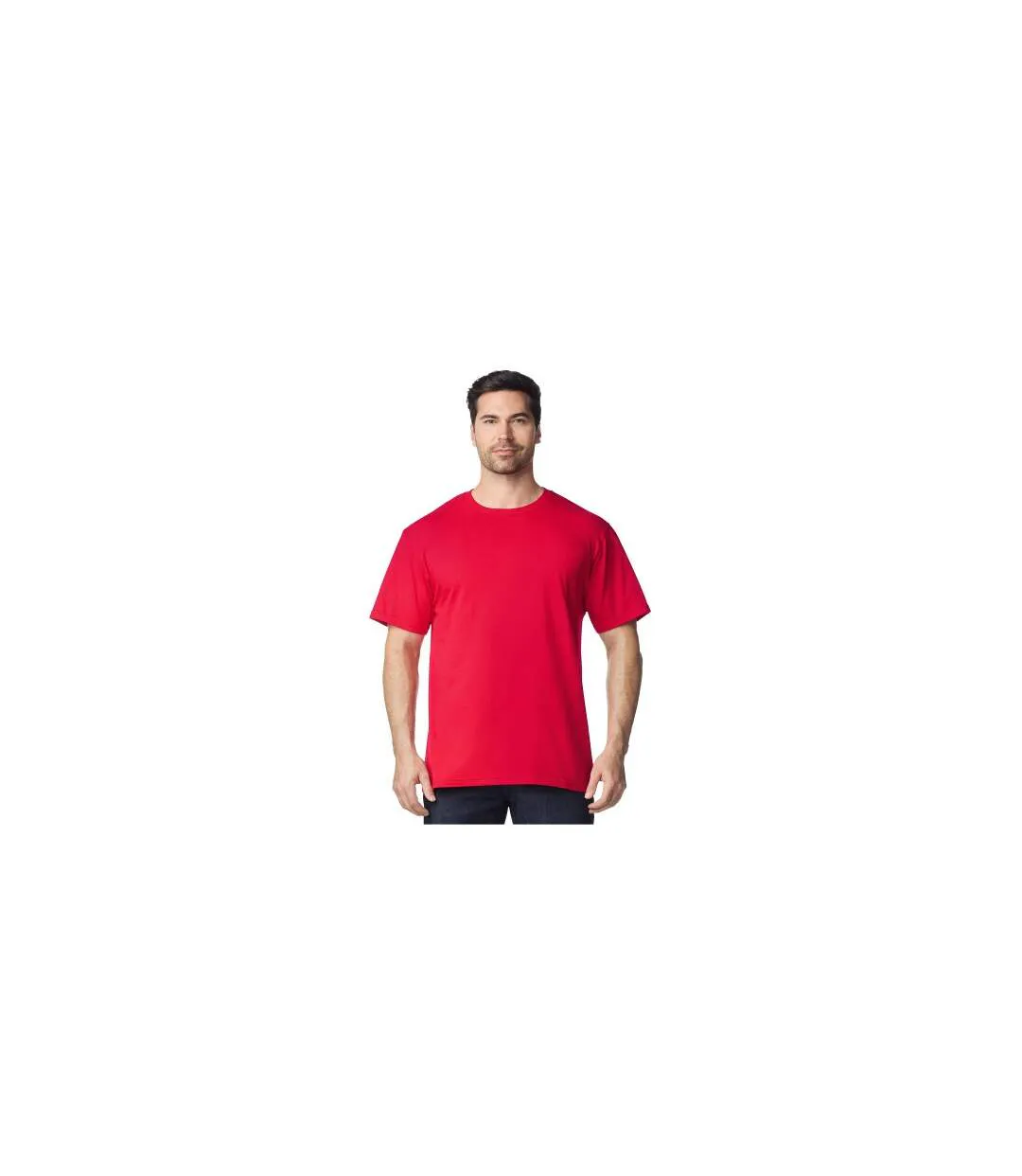 Mens Softstyle Enzyme Washed Midweight T-shirt Red Gildan-1