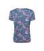 Mountain Warehouse Womens/Ladies Devon Floral Keyhole T-Shirt (Navy) - UTMW3137