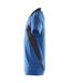 Mens Accelerate Polo Shirt Azure Blue Dark Navy Mascot-3