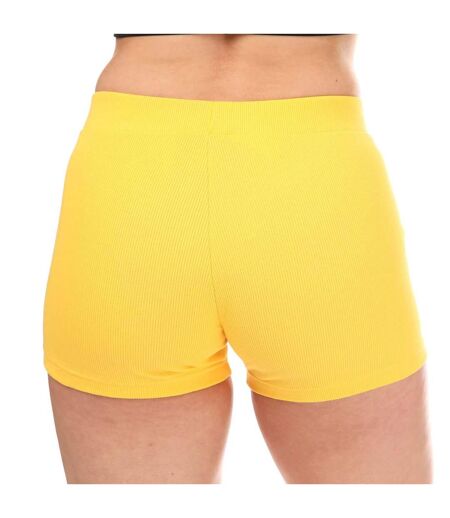 Womens/ladies terrycloth lounge shorts gold Adidas