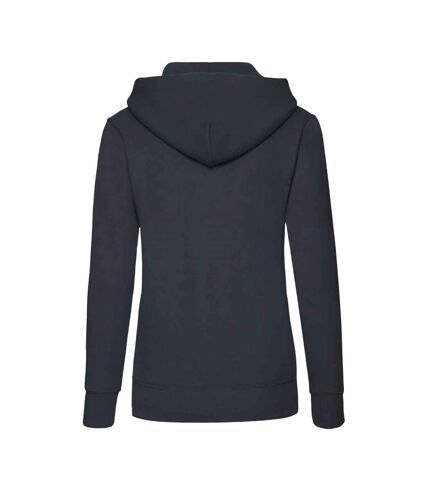 Classic lady fit hooded sweatshirt deep navy Fruit of the Loom