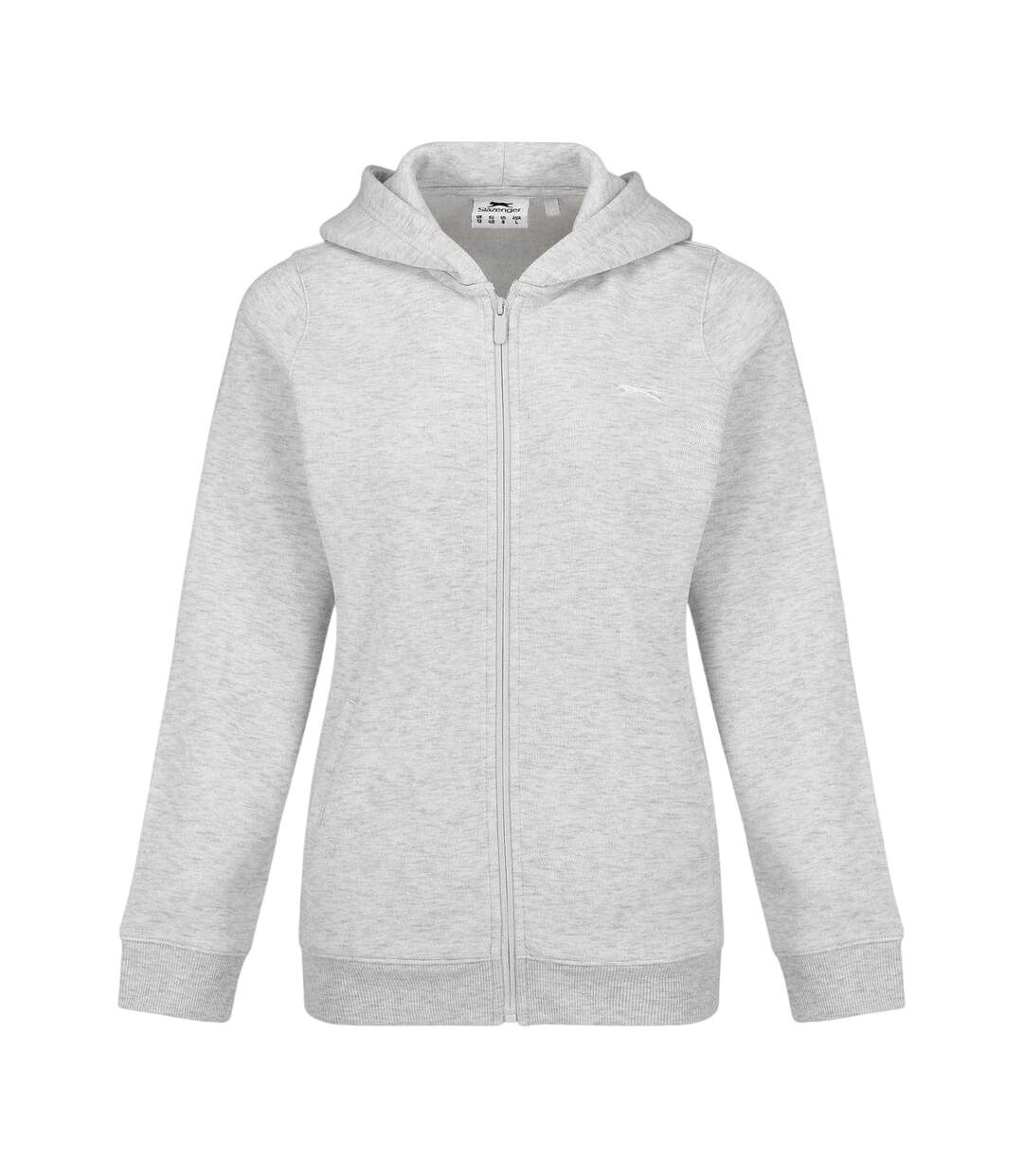 Veste À Capuche Motif/style Logo Femme Blanc Cassé Chiné Chiné Slazenger-1