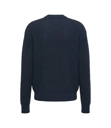 Pull Motif/style Quadrillage Homme Bleu Foncé Calvin Klein