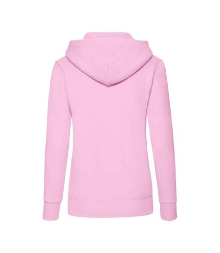 Classic lady fit hooded sweatshirt light pink Fruit of the Loom