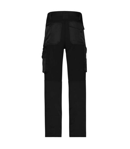 Pantalon De Travail Motif/style Uni Adulte Noir James And Nicholson